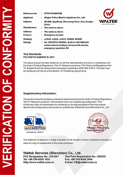 Certificación FCC