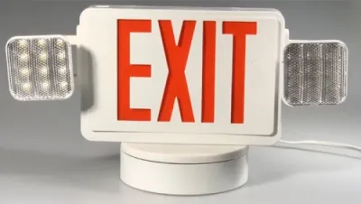 Señal de salida de emergencia bicolor combinado con luminarias LED, JLEC2BCW