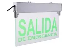 Señal de salida de emergencia LED, con panel ABS/acrílico de borde iluminado (5 LED verdes), LE2912