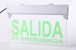 Señal de salida de emergencia LED, con panel ABS/acrílico de borde iluminado (5 LED verdes), LE2912