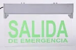 Señal de salida de emergencia LED, con panel ABS/acrílico de borde iluminado (5 LED verdes), LE2912