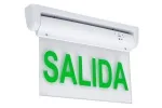 Señal de salida de emergencia LED, con panel ABS/acrílico de borde iluminado (5 LED verdes), LE2912