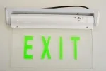 Señal de salida de emergencia LED, con panel ABS/acrílico de borde iluminado (5 LED verdes), LE2912