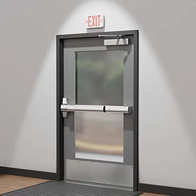 Señal de salida de emergencia LED, con panel ABS/acrílico de borde iluminado (5 LED verdes), LE2912