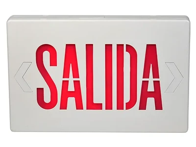Señal de salida con leyenda SALIDA y certificación cULus, serie JEE