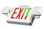 Señal de salida de emergencia bicolor combinado con luminarias LED, JLEC2BCW