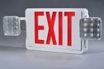 Señal de salida de emergencia bicolor combinado con luminarias LED, JLEC2BCW