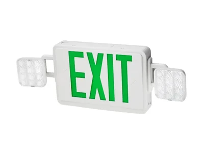 Señal de salida LED combinada con luz de emergencia (letras verdes/rojas), JLEC2GW/JLEC2RW