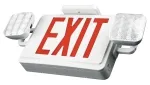 Señal de salida LED combinada con luz de emergencia (letras verdes/rojas), JLEC2GW/JLEC2RW