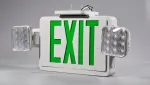 Señal de salida LED combinada con luz de emergencia (letras verdes/rojas), JLEC2GW/JLEC2RW