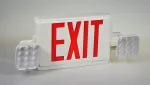 Señal de salida LED combinada con luz de emergencia (letras verdes/rojas), JLEC2GW/JLEC2RW