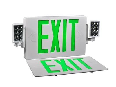 Señal de salida LED combinada con luz de emergencia (letras verdes/rojas), JLECD2GW/JLECD2RW