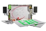 Señal de salida LED combinada con luz de emergencia (letras verdes/rojas), JLECD2GW/JLECD2RW