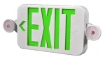 Señal de salida de emergencia LED compacta combinada con luz de emergencia (letras verdes/rojas), JLECE2GW/JLECE2RW