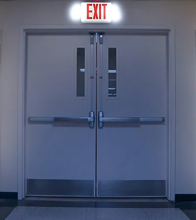 Señal de salida de emergencia combinada